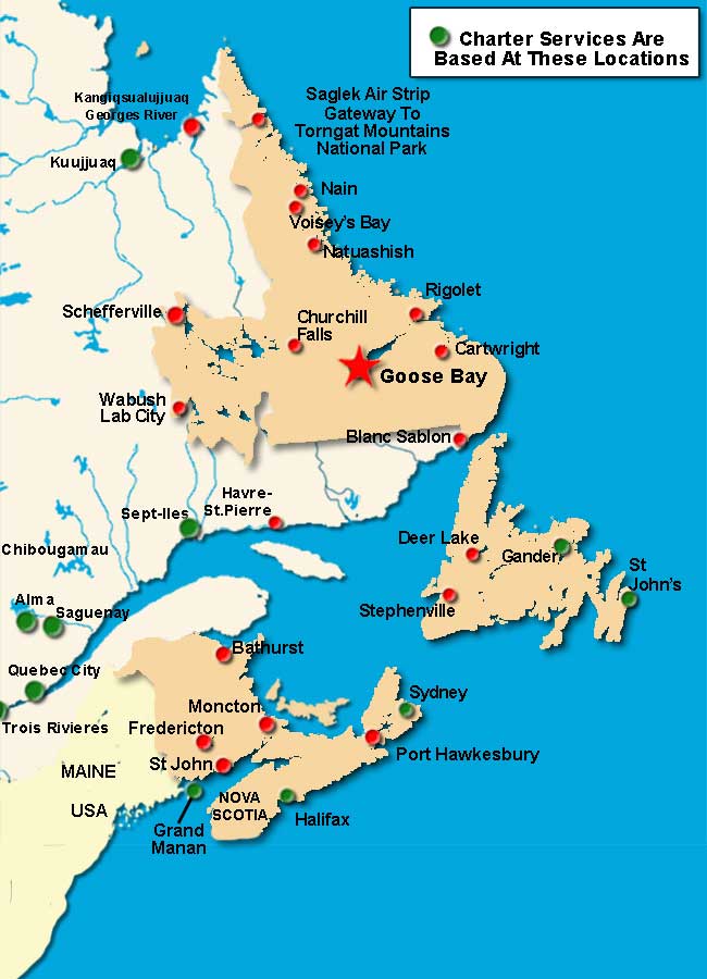 Goose Bay  Charter Flights